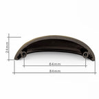 Puxador Metal Concha Ouro Velho 84mm - C3249