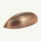Puxador Metal Concha Cobre Antigo 84mm - C3250