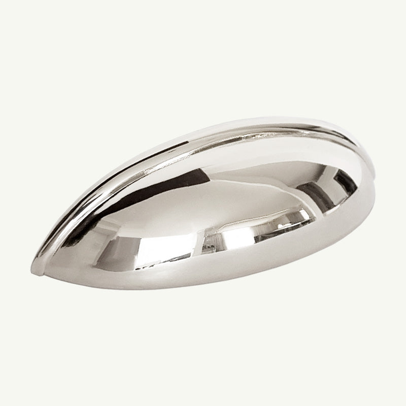 Puxador Metal Concha Cromado 84mm - C3252