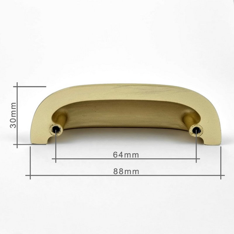 Puxador Metal Concha Dourado Brilho 88mm - C3254