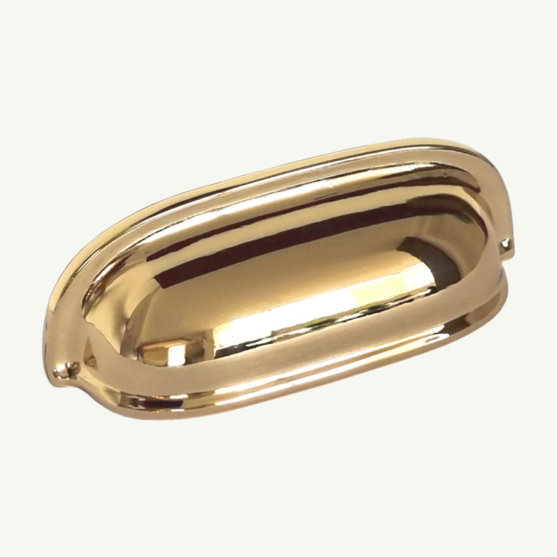 Puxador Metal Concha Dourado Brilho 88mm - C3254