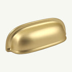 Puxador Metal Concha Dourado Fosco 88mm - C3255