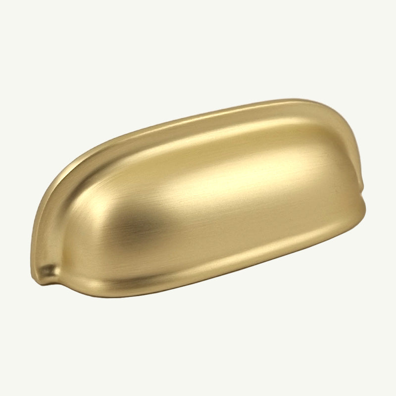 Puxador Metal Concha Dourado Fosco 88mm - C3255