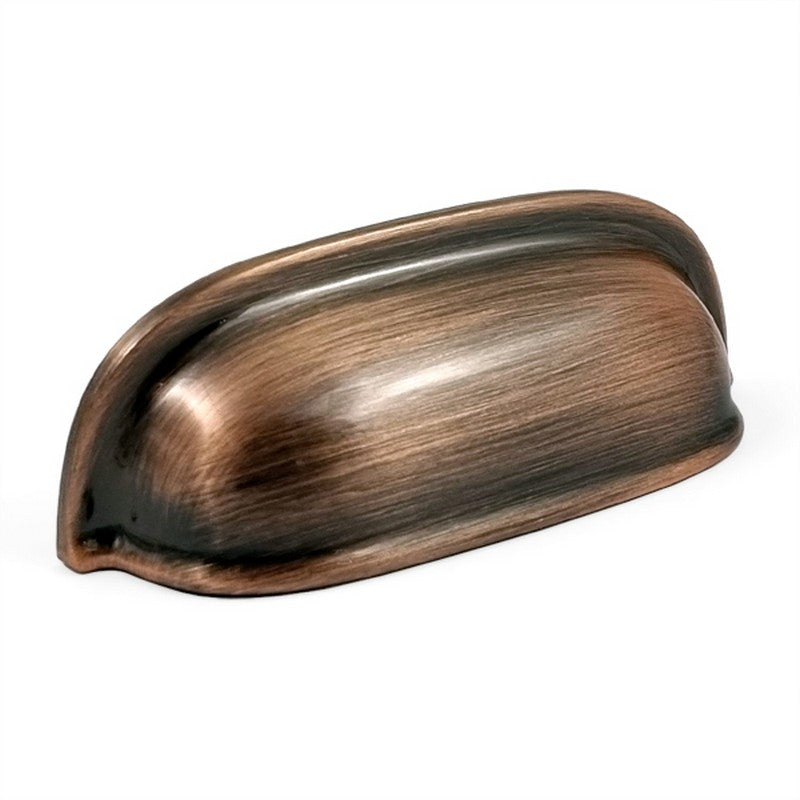 Puxador Metal Concha Cobre Antigo 88mm - C3257