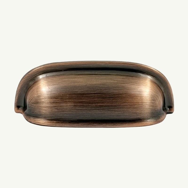 Puxador Metal Concha Cobre Antigo 88mm - C3257