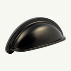 Puxador Metal Concha Preto Fosco - C3259