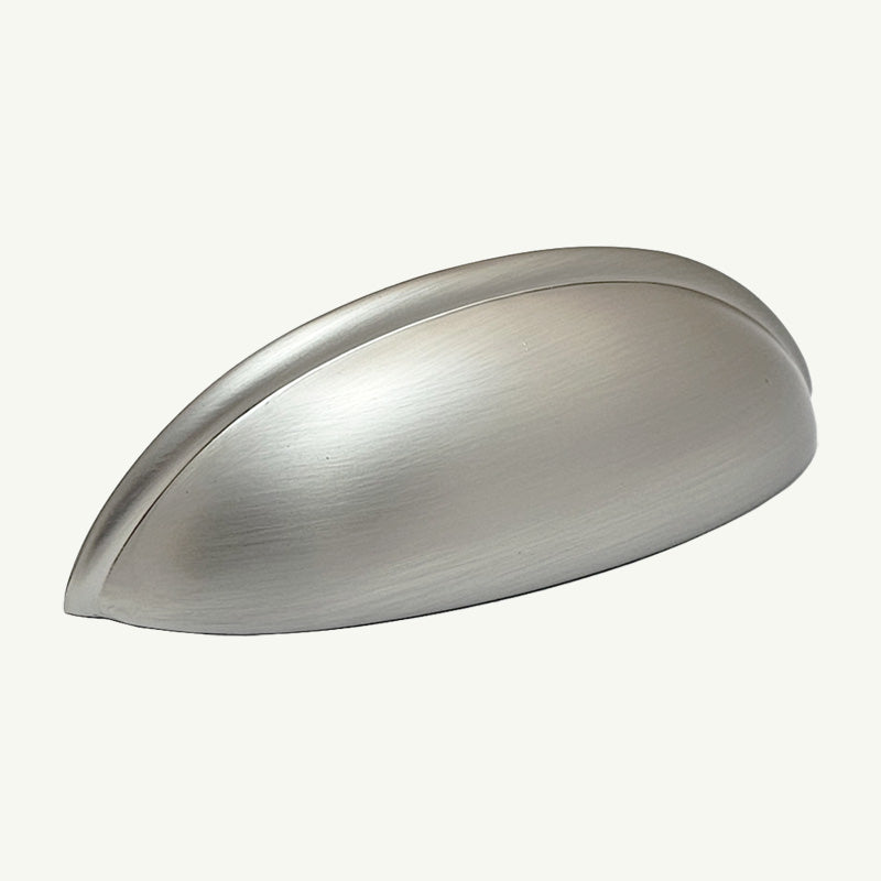 Puxador Metal Concha Níquel Escovado Fosco 84mm - C3272