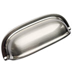 Puxador Metal Concha Níquel Escovado 88mm - C3274