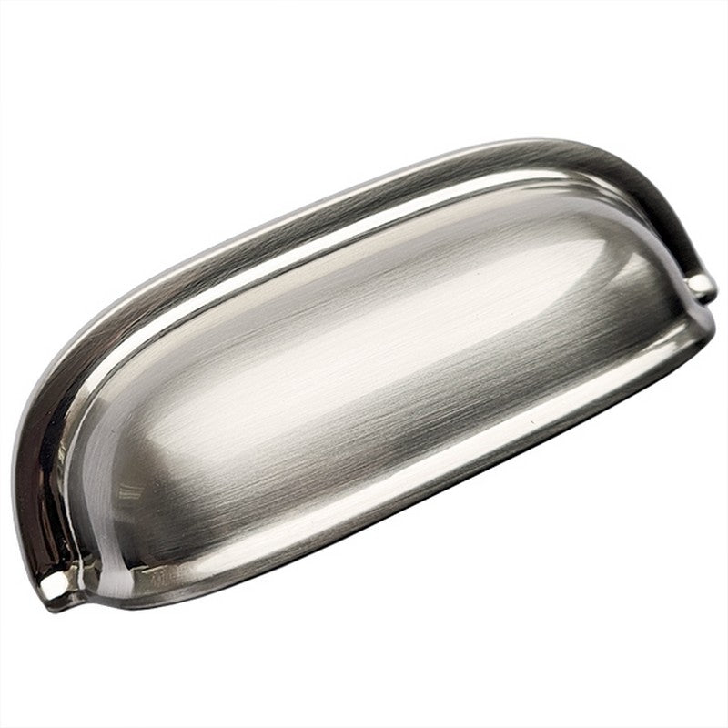 Puxador Metal Concha Níquel Escovado 88mm - C3274