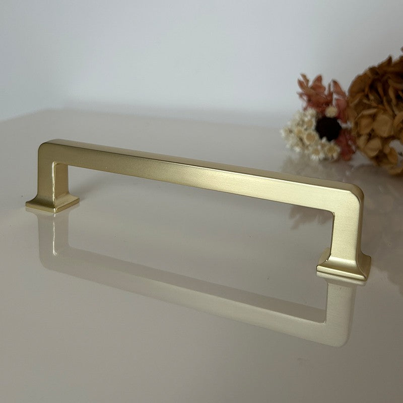 Puxador Metal Alça Dourado Escovado Fosco 128mm - C3401