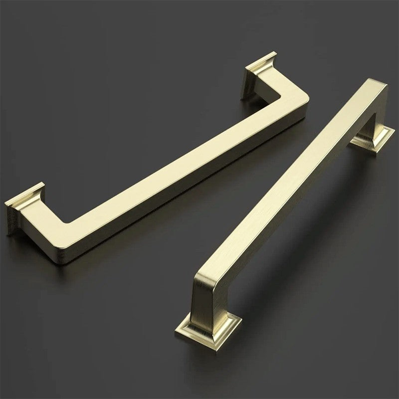 Puxador Metal Alça Dourado Escovado Fosco 128mm - C3401