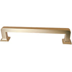 Puxador Metal Alça Dourado Escovado Fosco 128mm - C3401