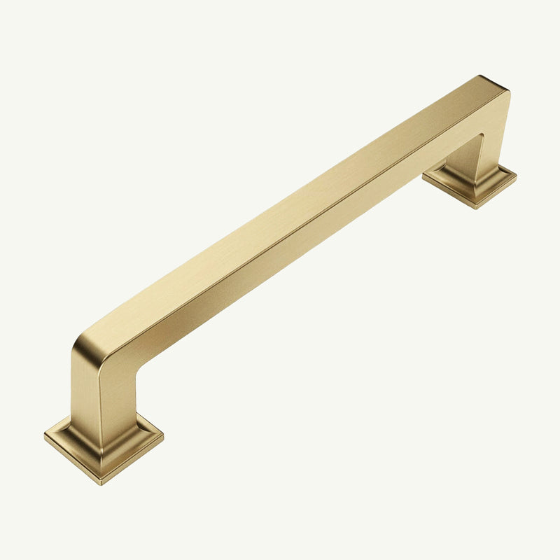 Puxador Metal Alça Dourado Escovado Fosco 128mm - C3401