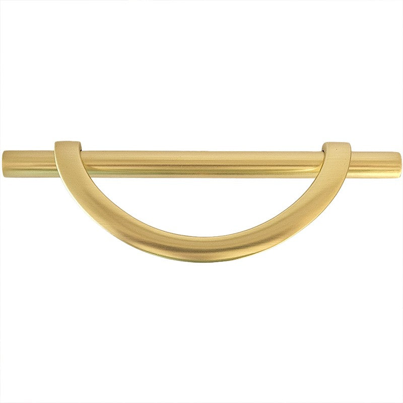 Puxador Metal Alça Dourado Escovado Escovado Fosco 128mm - C3408