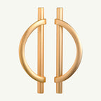 Puxador Metal Alça Dourado Escovado Escovado Fosco 128mm - C3408