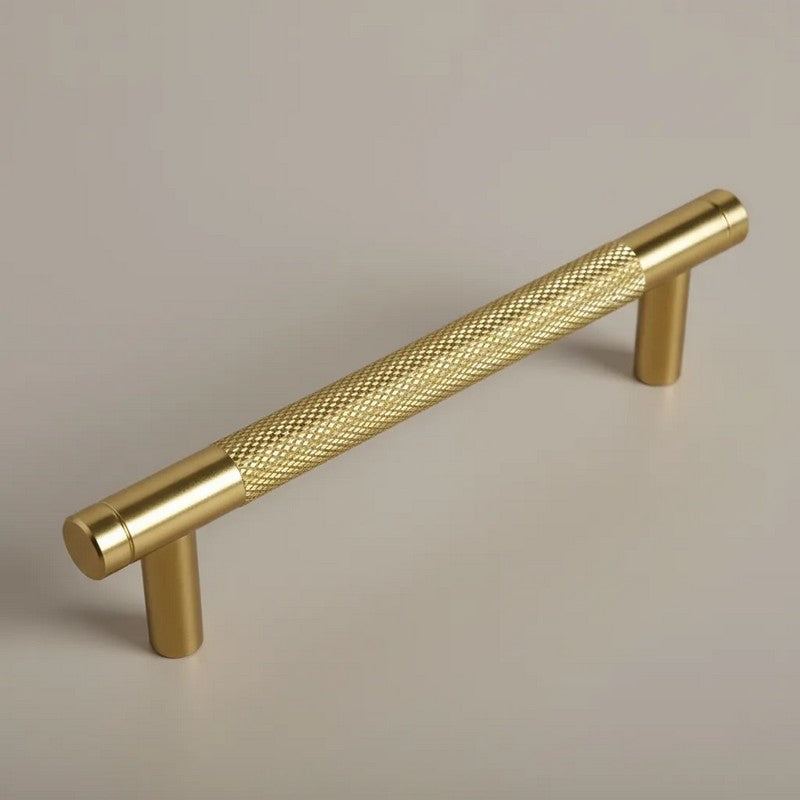 Puxador Metal Alça Dourado Semibrilho 128mm - C3412