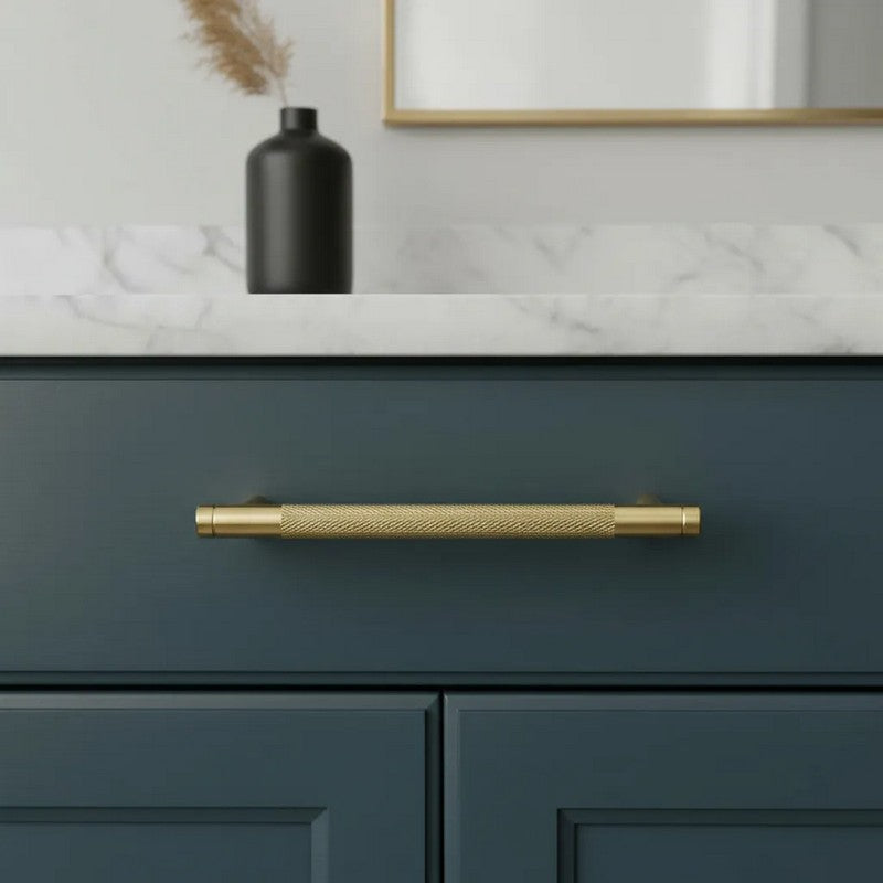 Puxador Metal Alça Dourado Semibrilho 128mm - C3412