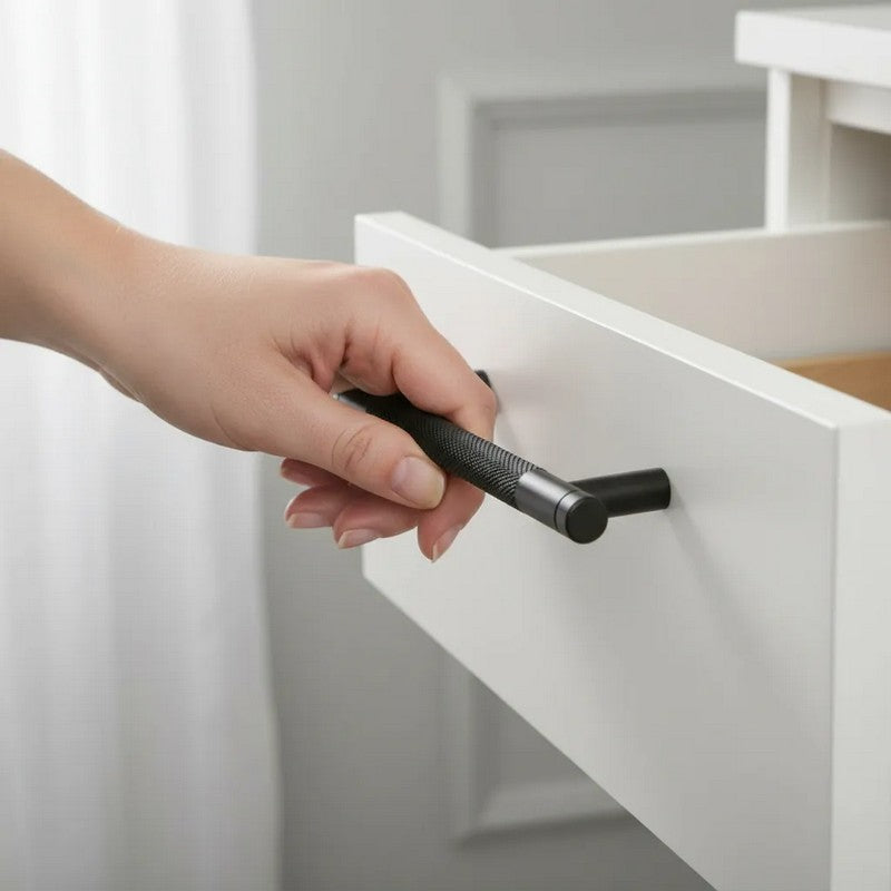 Puxador Metal Alça Preto Fosco 128mm - C3414