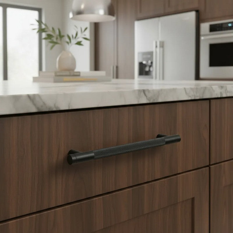 Puxador Metal Alça Preto Fosco 128mm - C3414