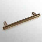 Puxador Metal Alça Dourado Bronze Escoado 128mm - C3416