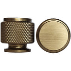 Puxador Ponto 25mm Dourado Bronze Escovado - C3421