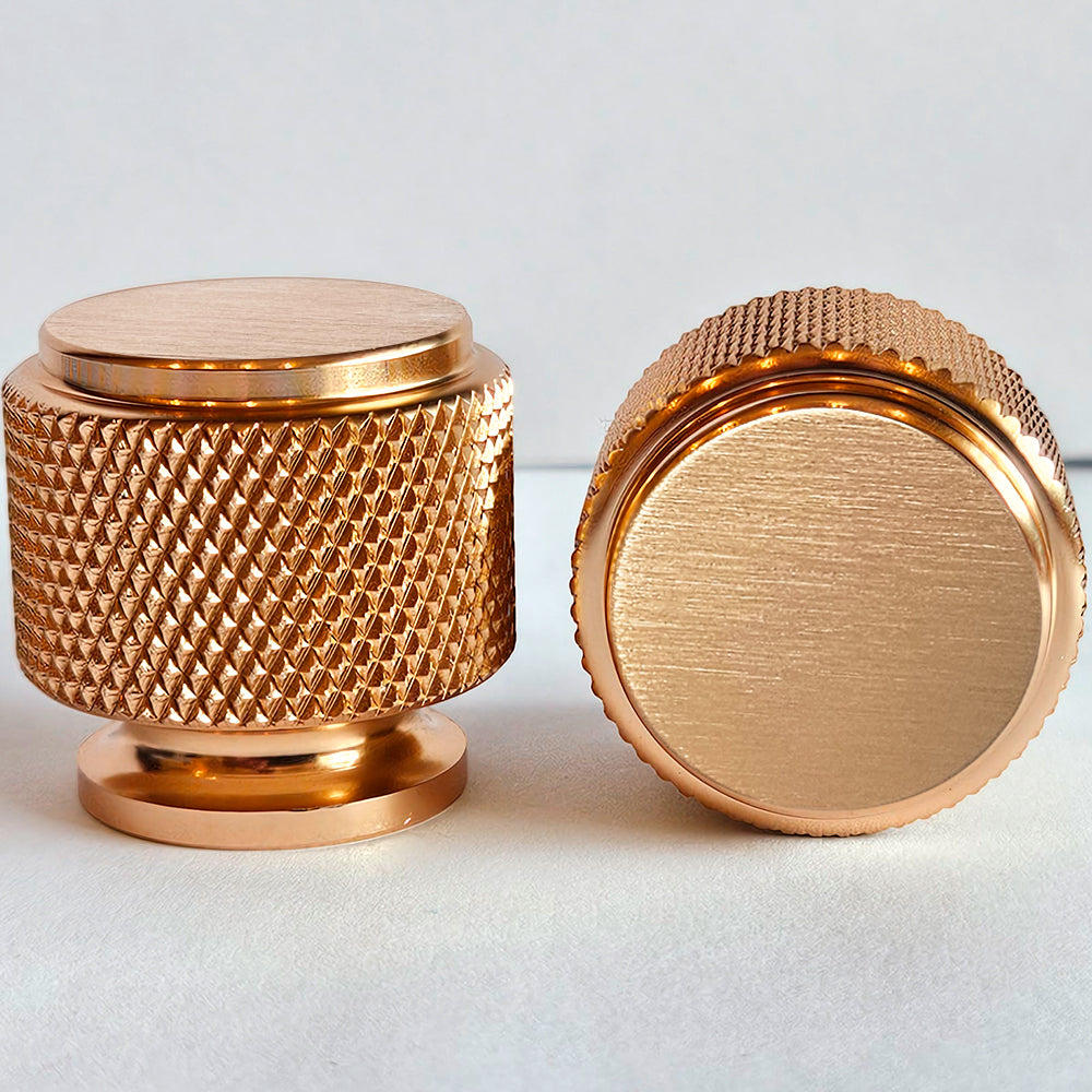 Puxador Ponto 25mm Dourado Gold Escovado - C3451