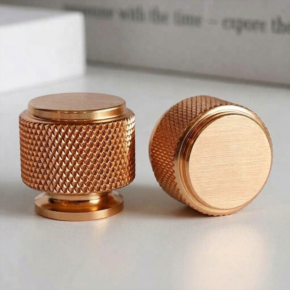 Puxador Ponto 25mm Dourado Gold Escovado - C3451
