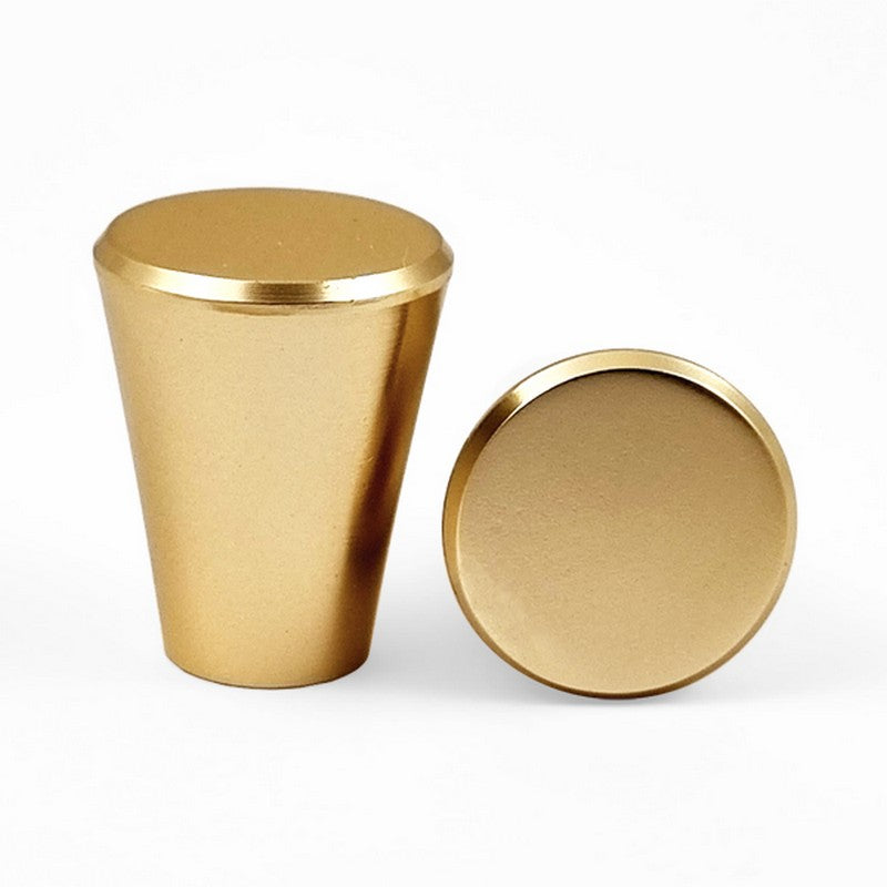 Puxador Metal Redondo Dourado Fosco  - C3607