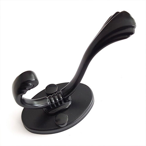 Gancho Duplo 11cm Preto - C4003