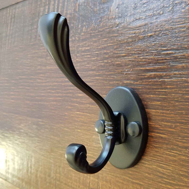 Gancho Duplo 11cm Preto - C4003