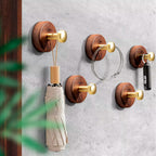 Gancho Dourado Fosco Base Madeira - C4020