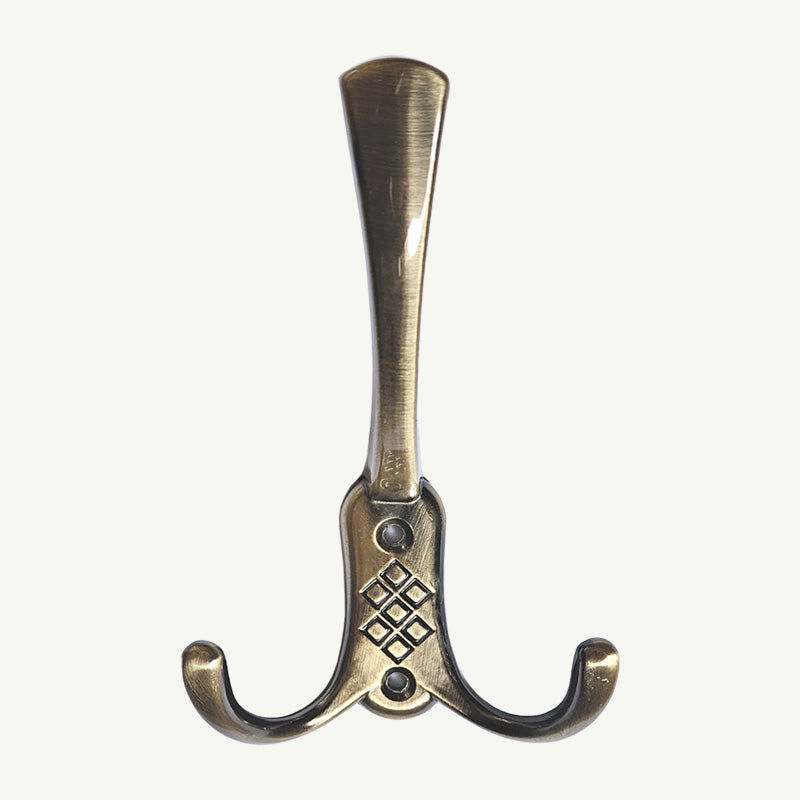 Gancho Triplo Colonial Bronze Antigo - C4023