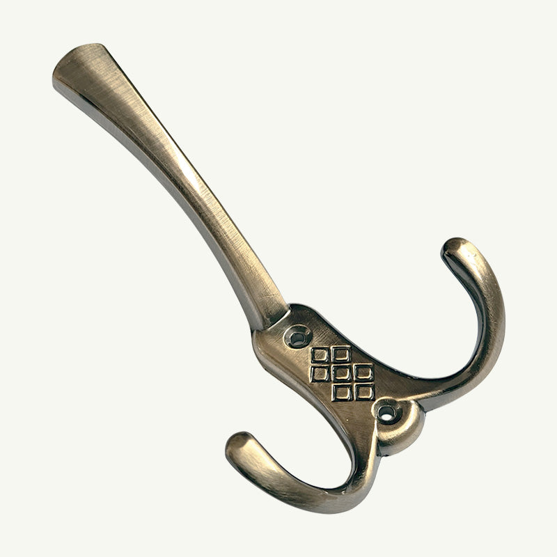 Gancho Triplo Colonial Bronze Antigo - C4023