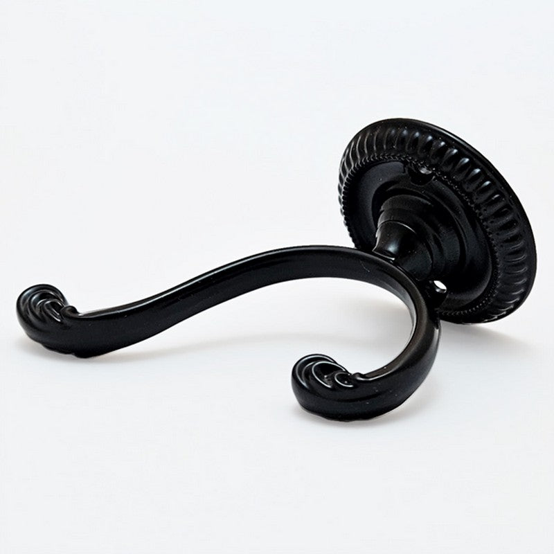 Gancho Duplo Colonial Antique Preto Fosco - C4024