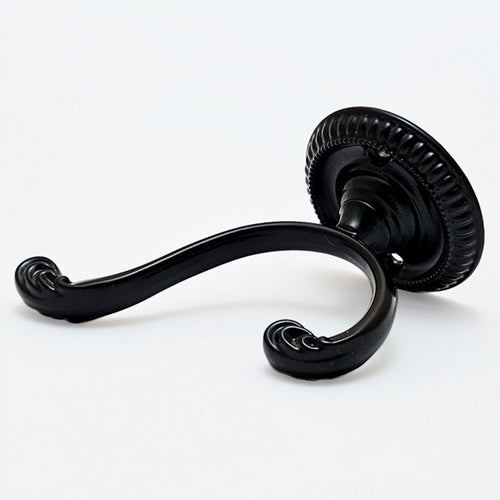 Gancho Duplo Colonial Antique Preto Fosco - C4024