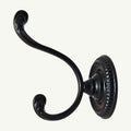 Gancho Duplo Colonial Antique Preto Fosco - C4024