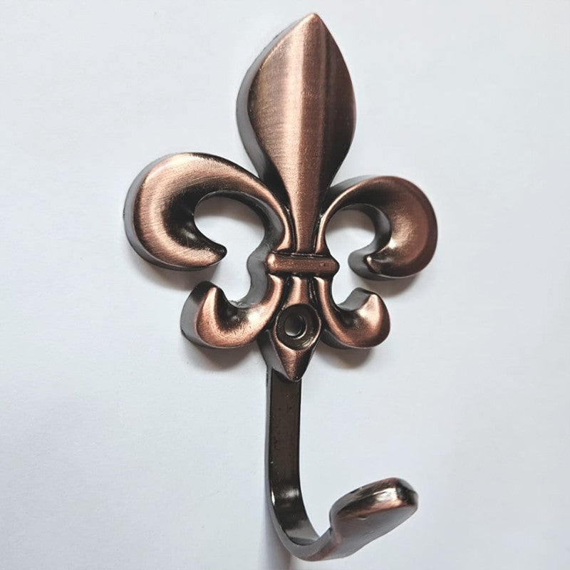 Gancho Flor de Lis Colonial Cobre Antigo - C4031