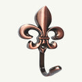 Gancho Flor de Lis Colonial Cobre Antigo - C4031