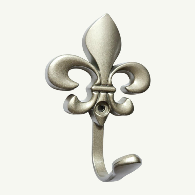 Gancho Flor de Lis Colonial Níquel - C4032