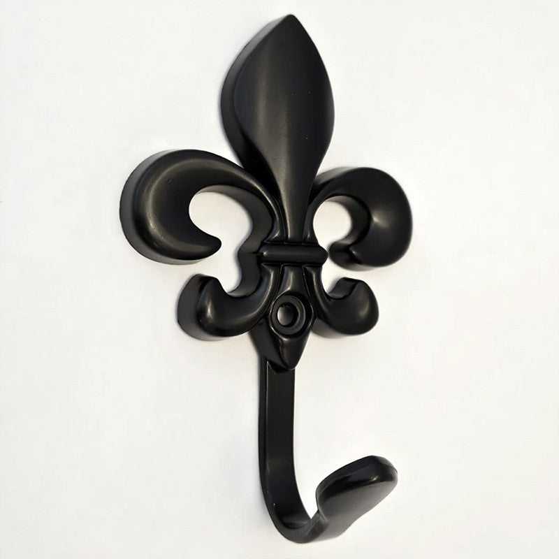 Gancho Flor de Lis Colonial Preto Fosco - C4033