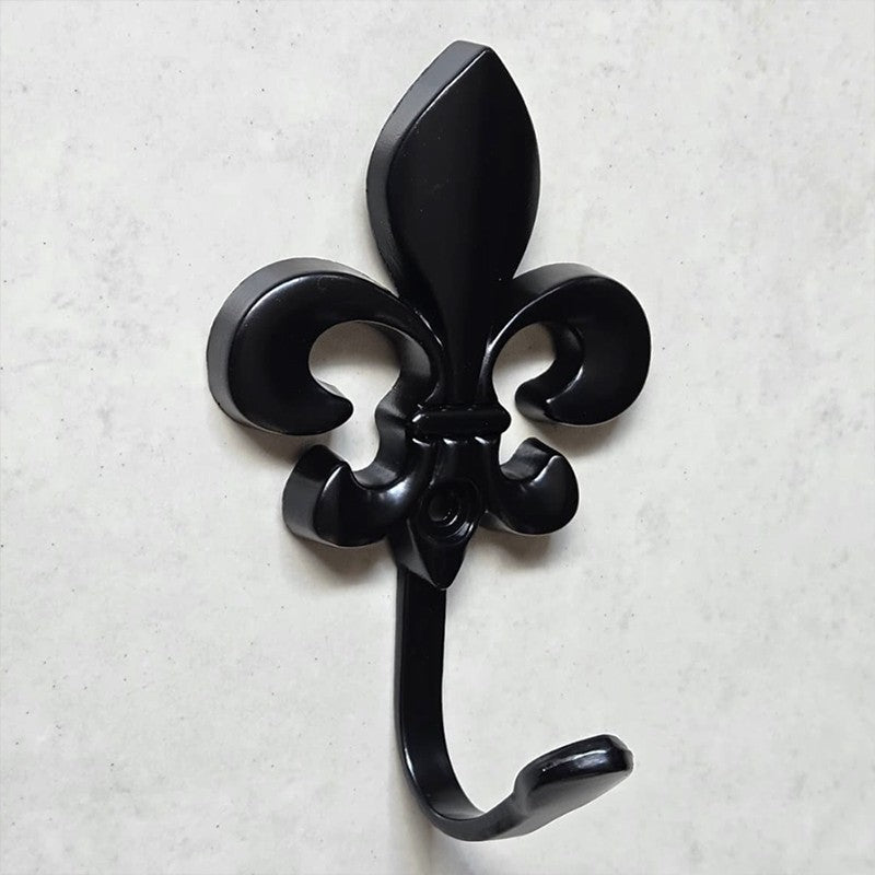 Gancho Flor de Lis Colonial Preto Fosco - C4033