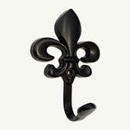 Gancho Flor de Lis Colonial Preto Fosco - C4033