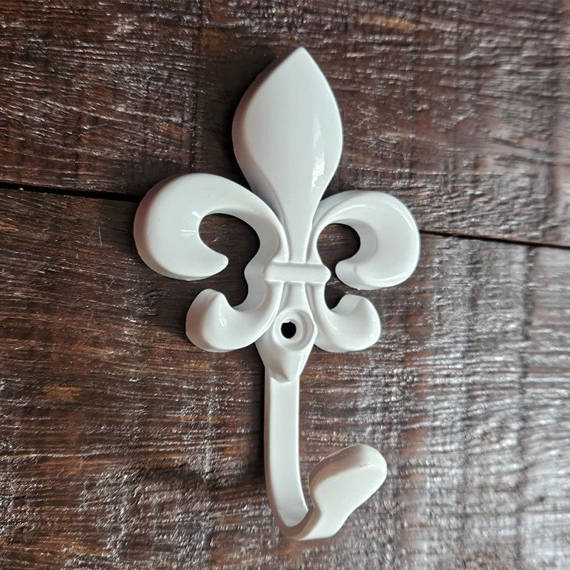 Gancho Flor de Lis Colonial Branco - C4034