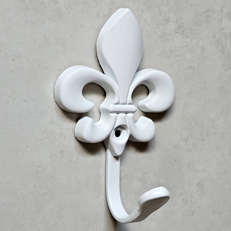 Gancho Flor de Lis Colonial Branco - C4034