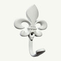 Gancho Flor de Lis Colonial Branco - C4034