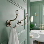 Gancho Parede Duplo de Porcelana Branco - C4041