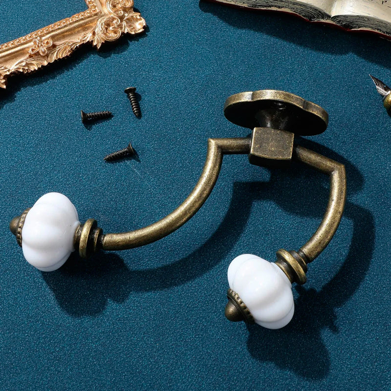 Gancho Parede Duplo de Porcelana Branco - C4041