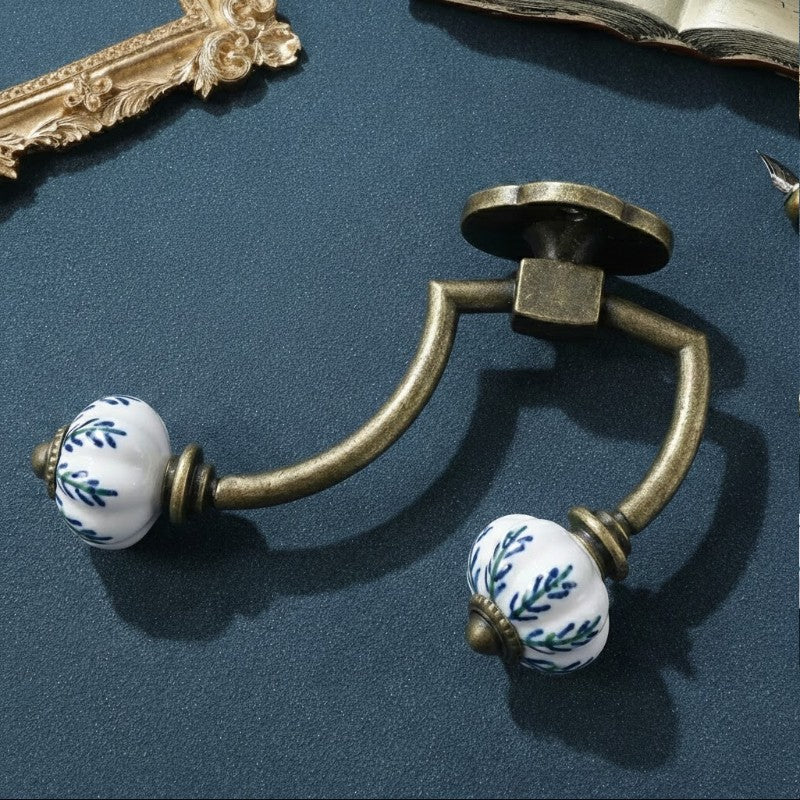 Gancho Parede Duplo de Porcelana Branco - C4051